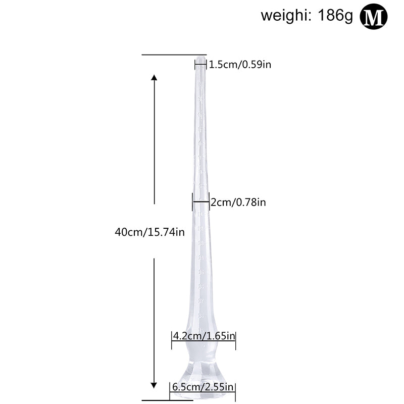 LONG ANAL DILDO SUCTION TRANSPARENT 23 INCH TRAINER