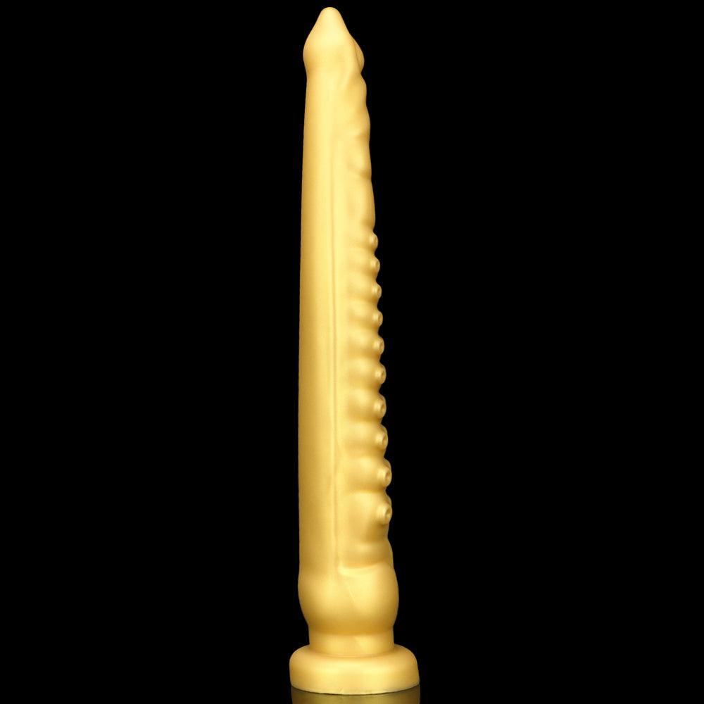 Gode tentacule énorme en silicone de 23 pouces, couleur or
