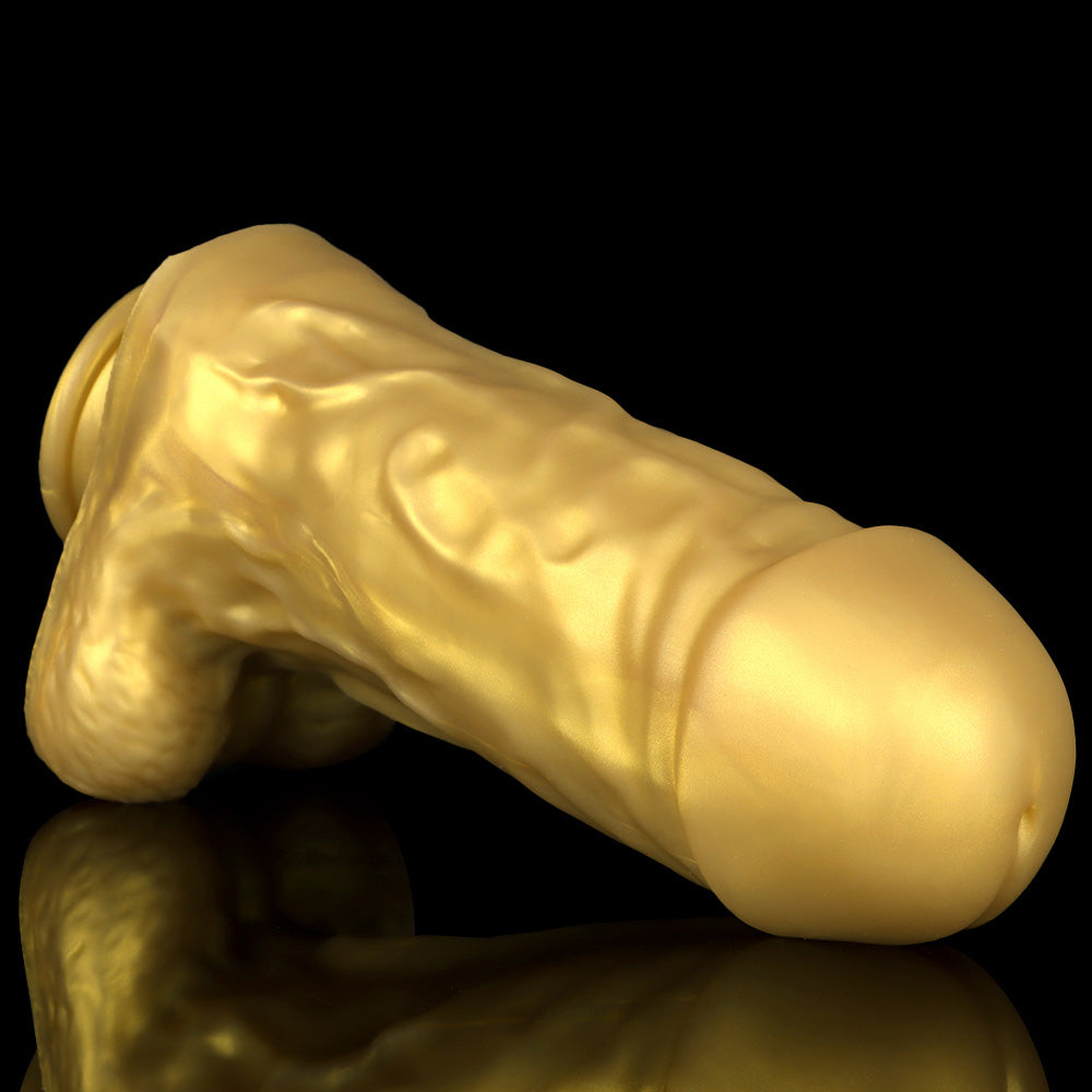 DILDO RÉALISTE ÉNORME SILICONE 10 POUCES OR