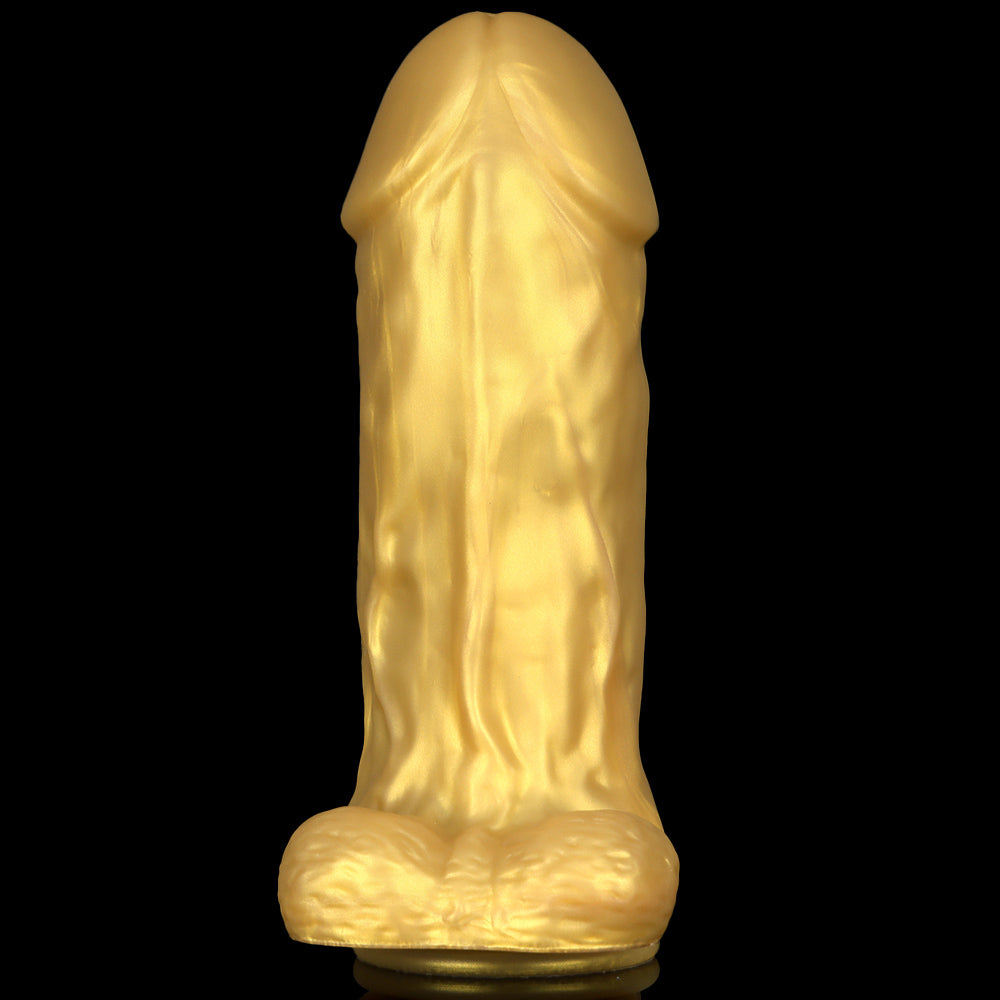 DILDO RÉALISTE ÉNORME SILICONE 10 POUCES OR
