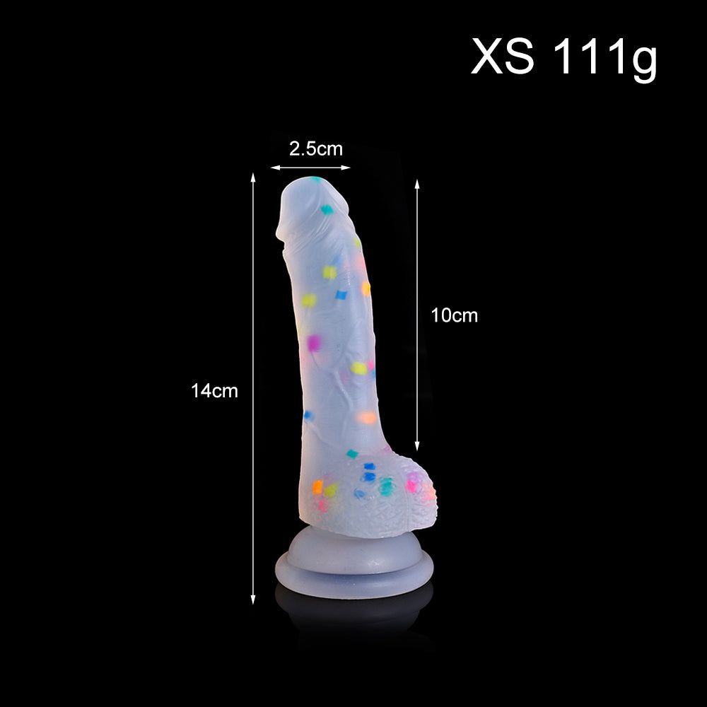 DILDO RÉALISTE EN SILICONE BLANC 10 POUCES ARC-EN-CIEL