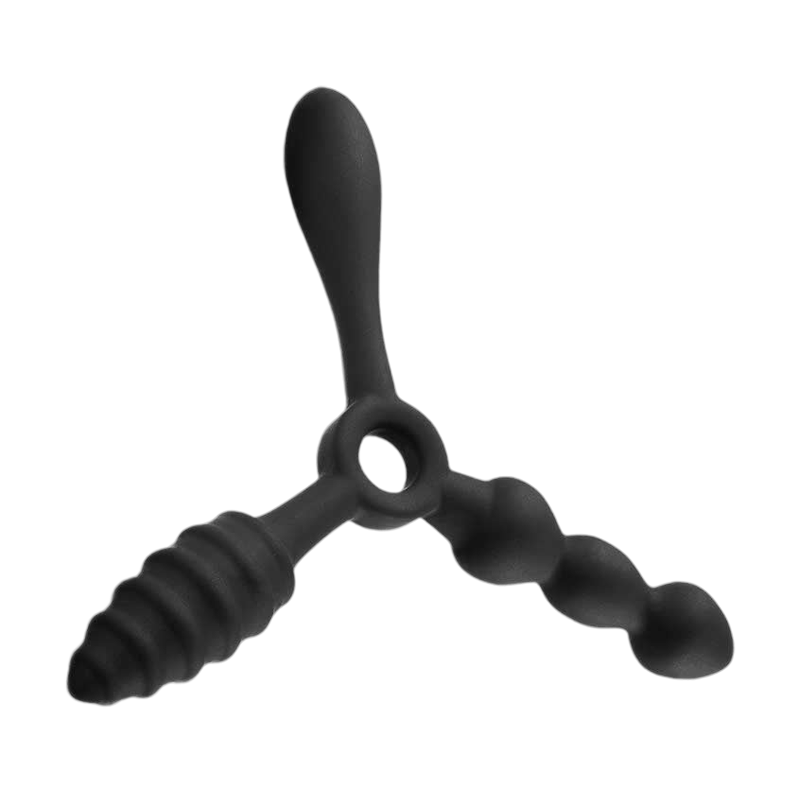SMALL ANAL TOYS MALE BEADED THREE IN ONE 4 INCH