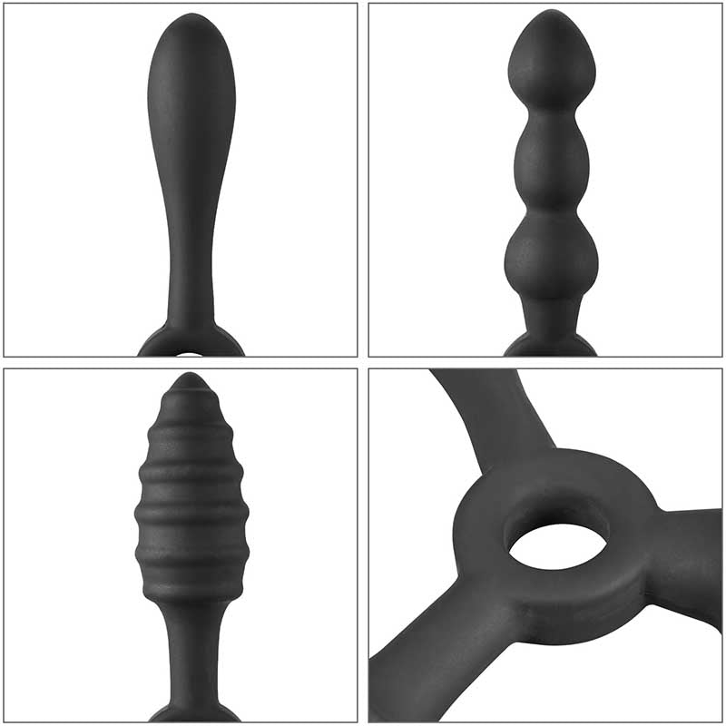 SMALL ANAL TOYS MALE BEADED THREE IN ONE 4 INCH