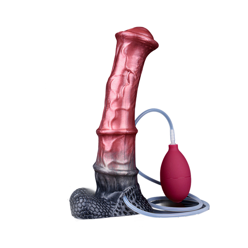 SQUIRTING DILDO ANAL HORSE 10 INCH SILICONE PINK