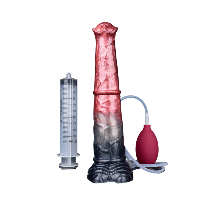 Gode gicleur cheval énorme 11 pouces en silicone
