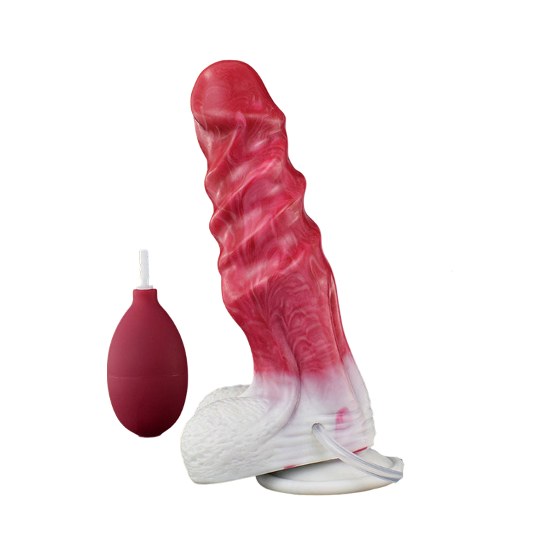 SQUIRTING DILDO ANAL MONSTER 8 INCH RED