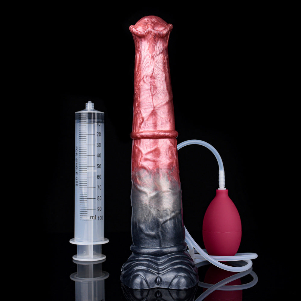 Gode gicleur cheval énorme 11 pouces en silicone