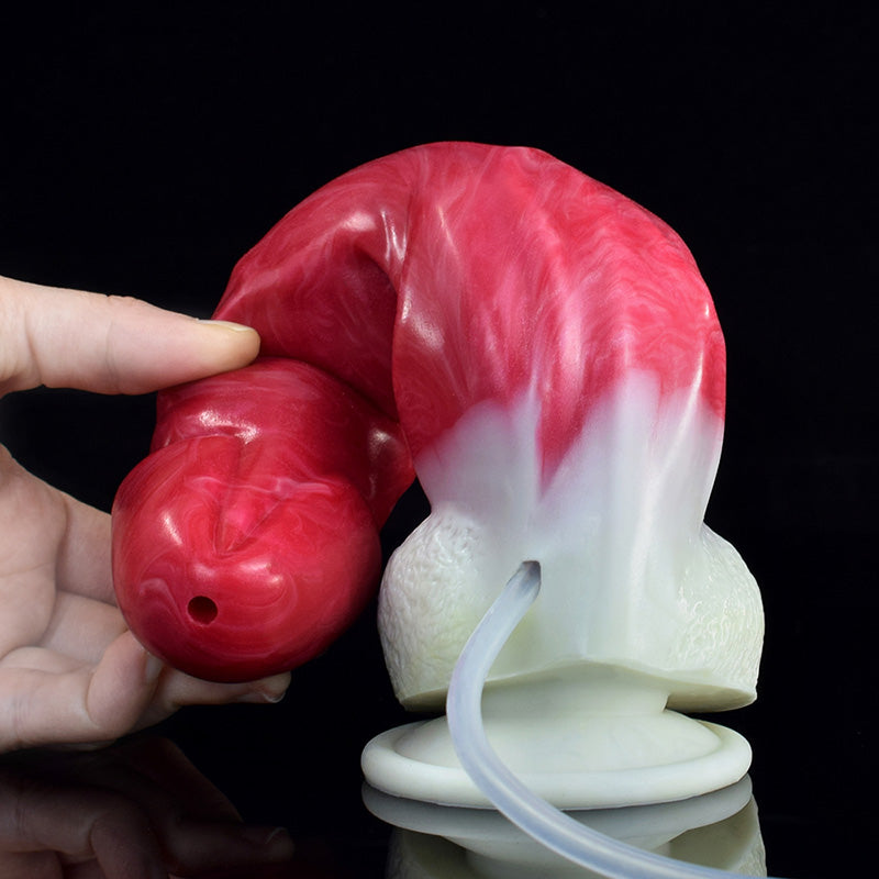 SQUIRTING DILDO ANAL MONSTER 9 INCH RED