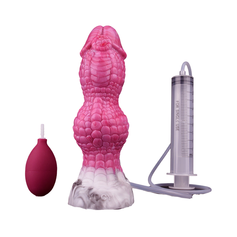 DILDO GONFLABLE EN SILICONE 7 POUCES ROSE