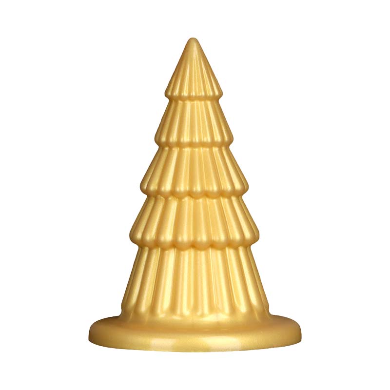 TAPERED ANAL DILDO SILICONE 7 INCH CHRISTMAS TREE