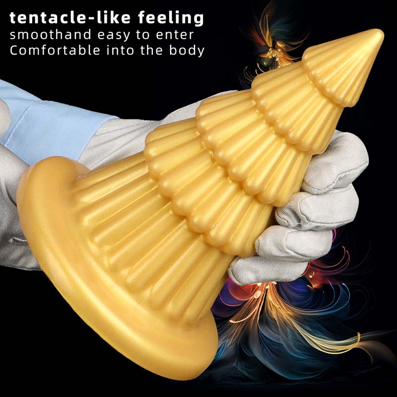 TAPERED ANAL DILDO SILICONE 7 INCH CHRISTMAS TREE