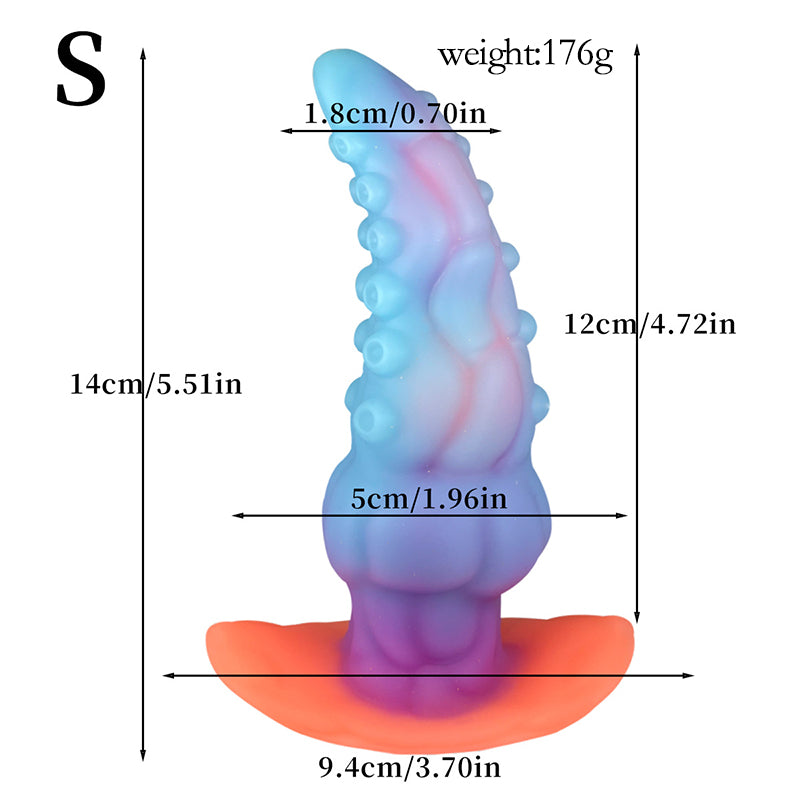 Gode anal en silicone à tentacules de 15 cm (6 po) en forme de pieuvre