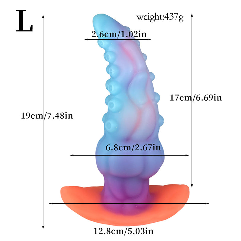 Gode anal en silicone à tentacules de 15 cm (6 po) en forme de pieuvre