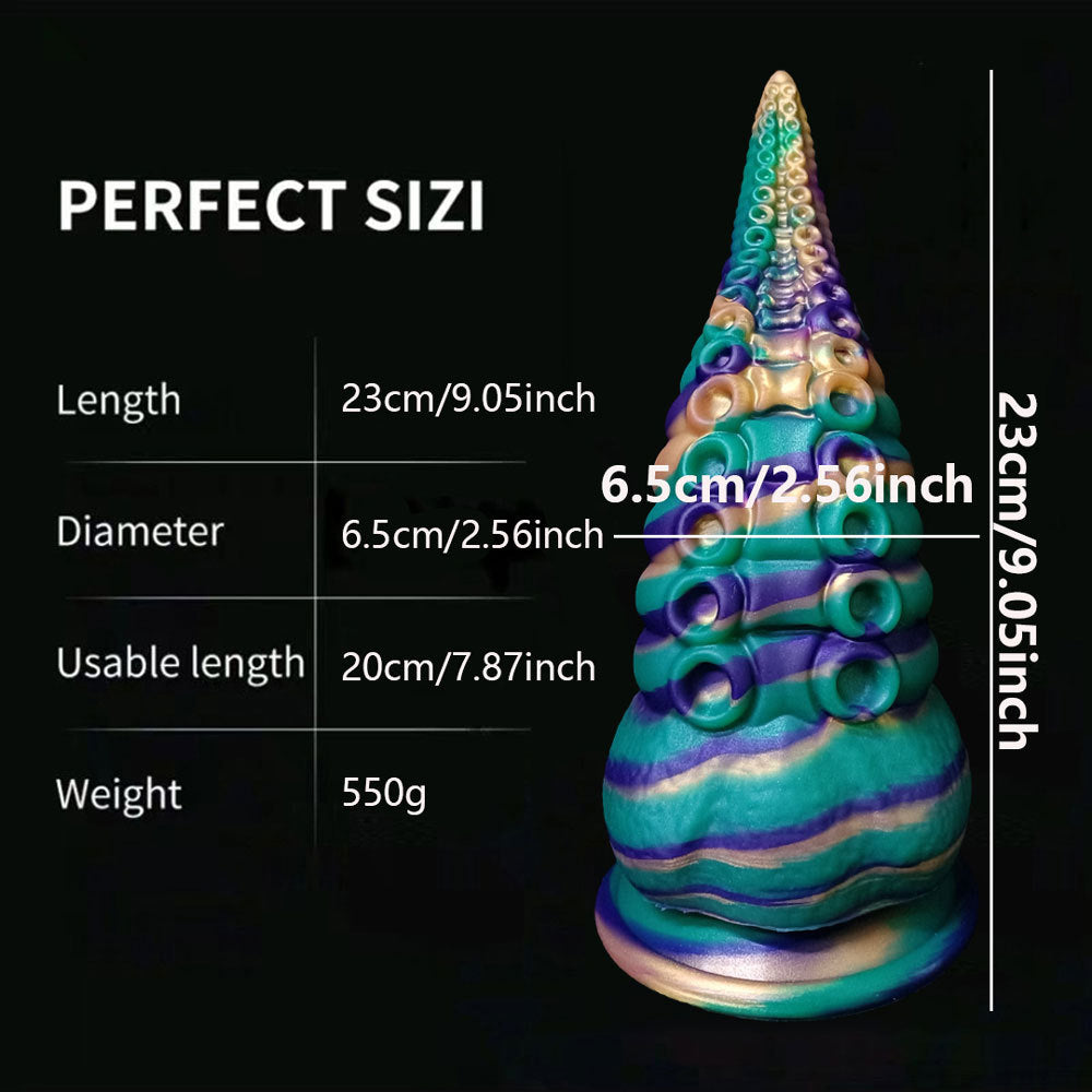 Gode anal en silicone à tentacules de 22,9 cm (9 po) en forme de pieuvre