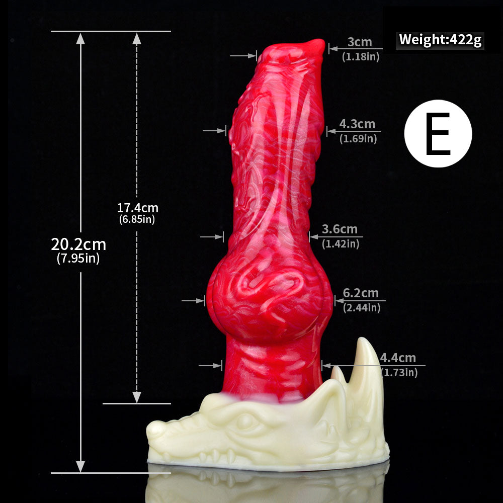 MONSTER TOYS ANAL DILDO SILICONE 9 INCH RED