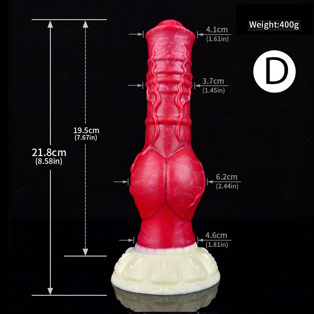 MONSTER TOYS ANAL DILDO SILICONE 9 INCH RED
