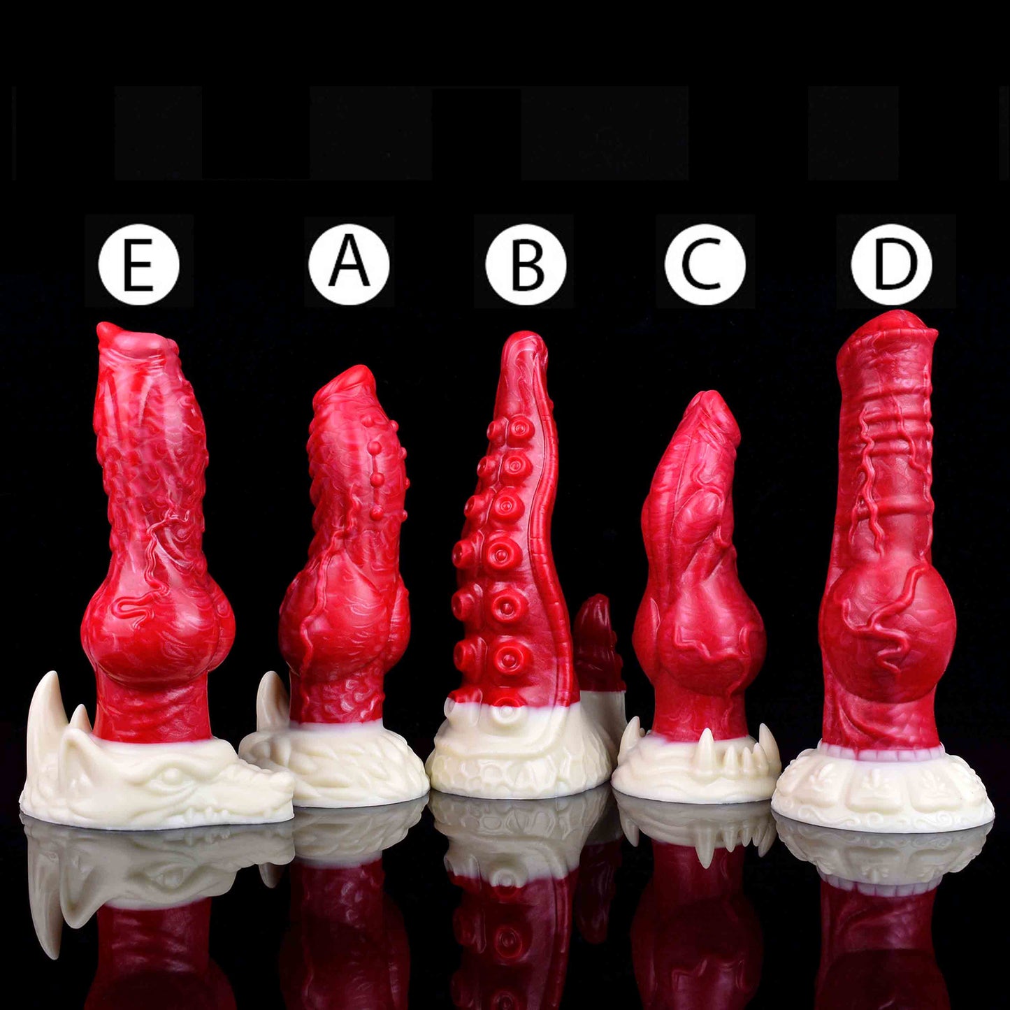 MONSTER TOYS ANAL DILDO SILICONE 9 INCH RED
