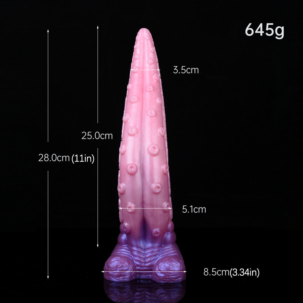 Gode tentacule énorme en silicone de 11 pouces rose