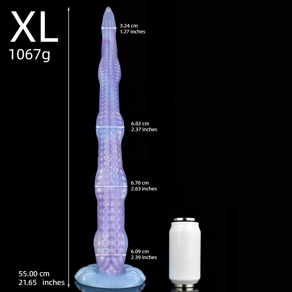 Gode tentacule énorme en silicone de 53,3 cm, violet