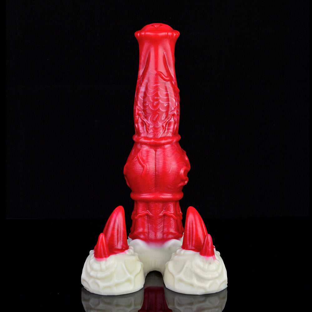 Gode tentacule monstre énorme en silicone de 43,2 cm (17 po) rouge
