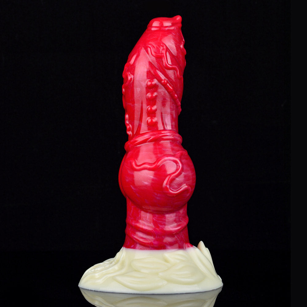 Gode tentacule monstre énorme en silicone de 43,2 cm (17 po) rouge