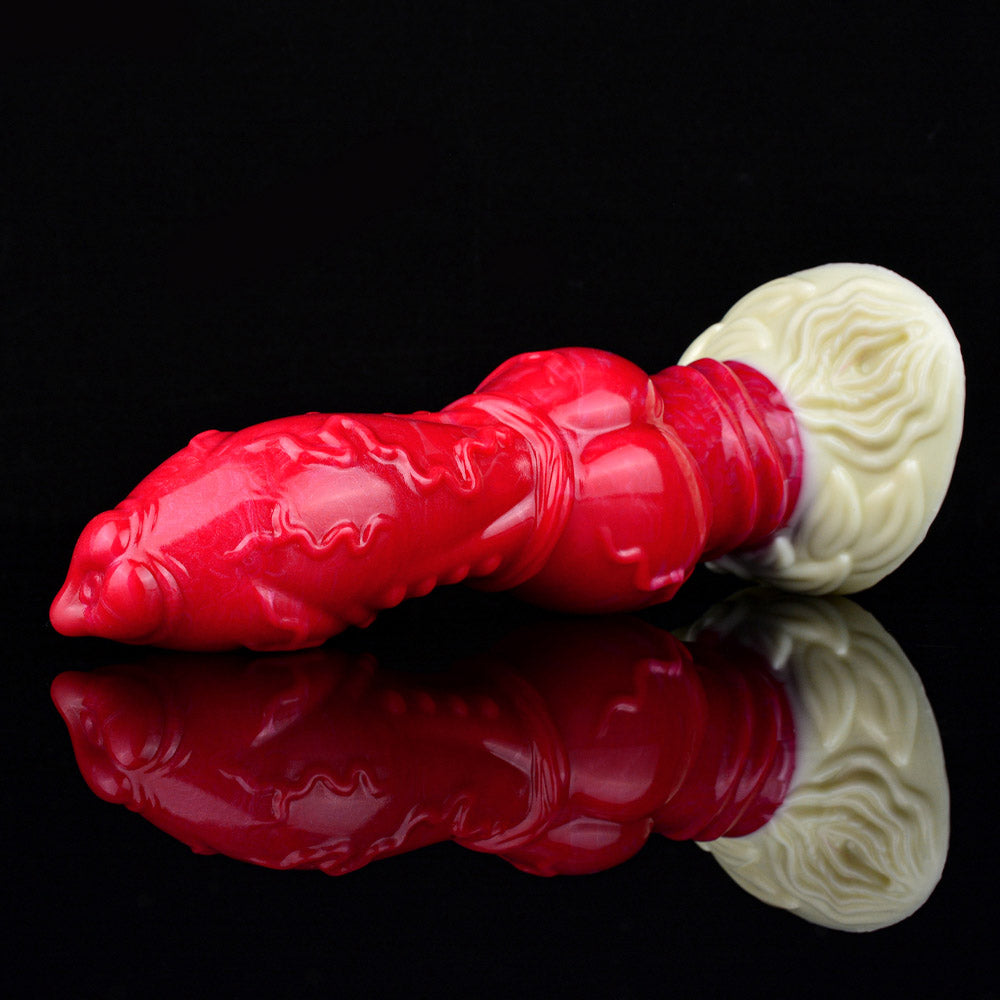 Gode tentacule monstre énorme en silicone de 43,2 cm (17 po) rouge