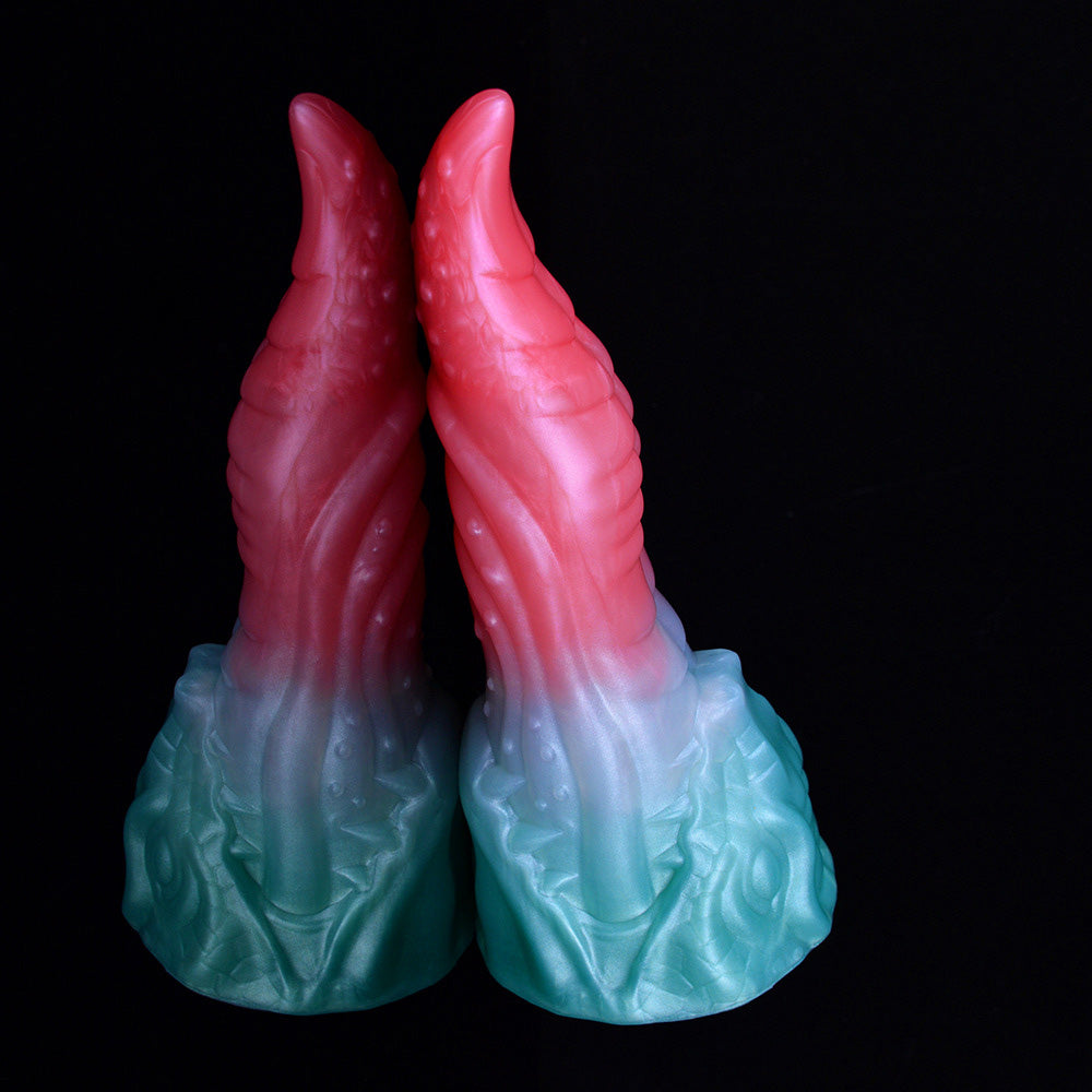MONSTER DILDO ANAL SILICONE 10 INCH PINK TAPERED
