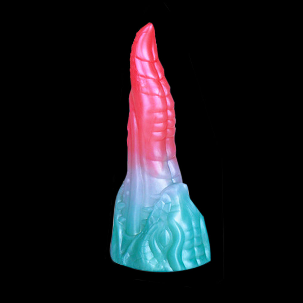 MONSTER DILDO ANAL SILICONE 10 INCH PINK TAPERED