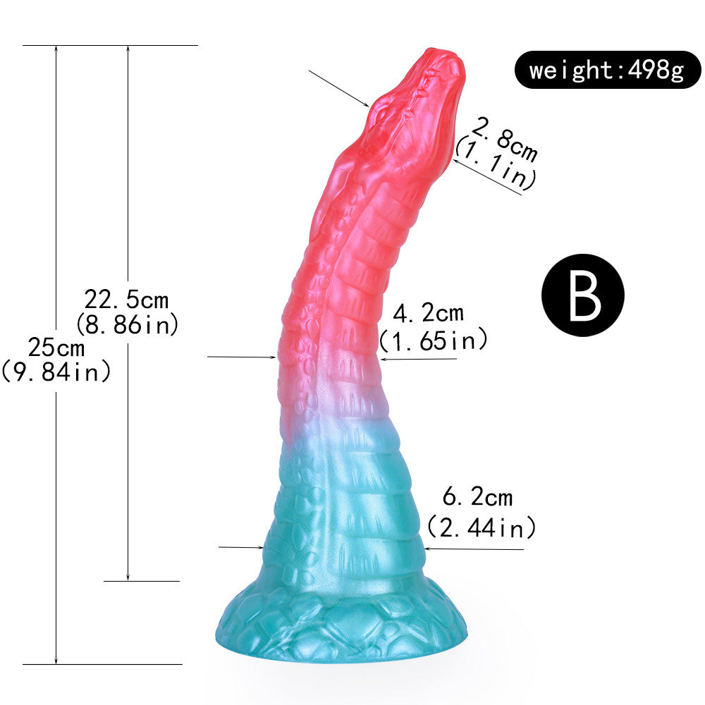 MONSTER DILDO ANAL SILICONE 10 INCH PINK TAPERED