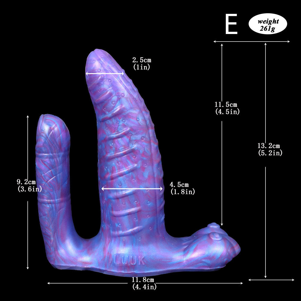 Gode tentacule monstre en silicone avec vibrations de 6 pouces