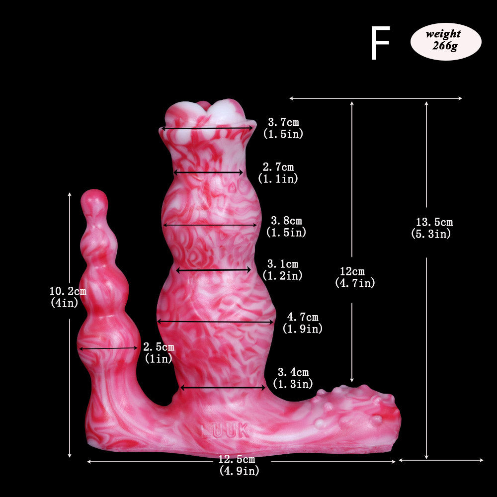 Gode tentacule monstre en silicone avec vibrations de 6 pouces