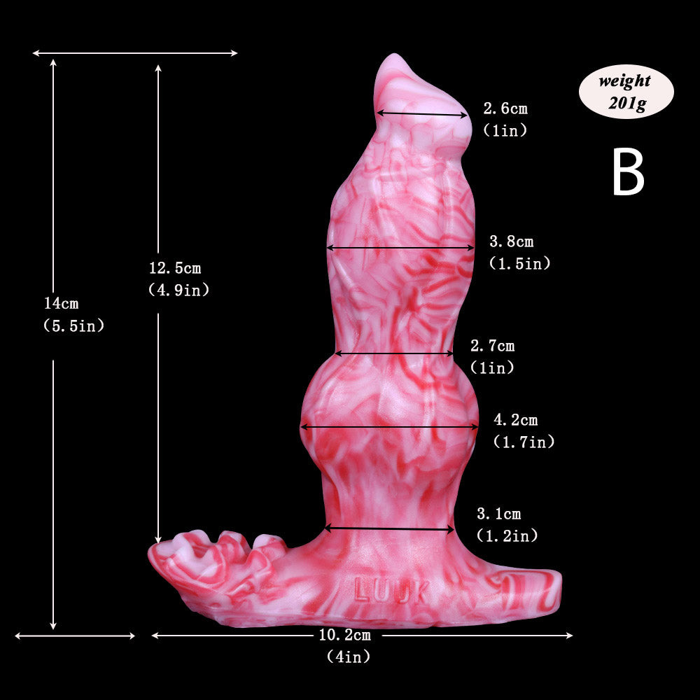 Gode tentacule monstre en silicone avec vibrations de 6 pouces