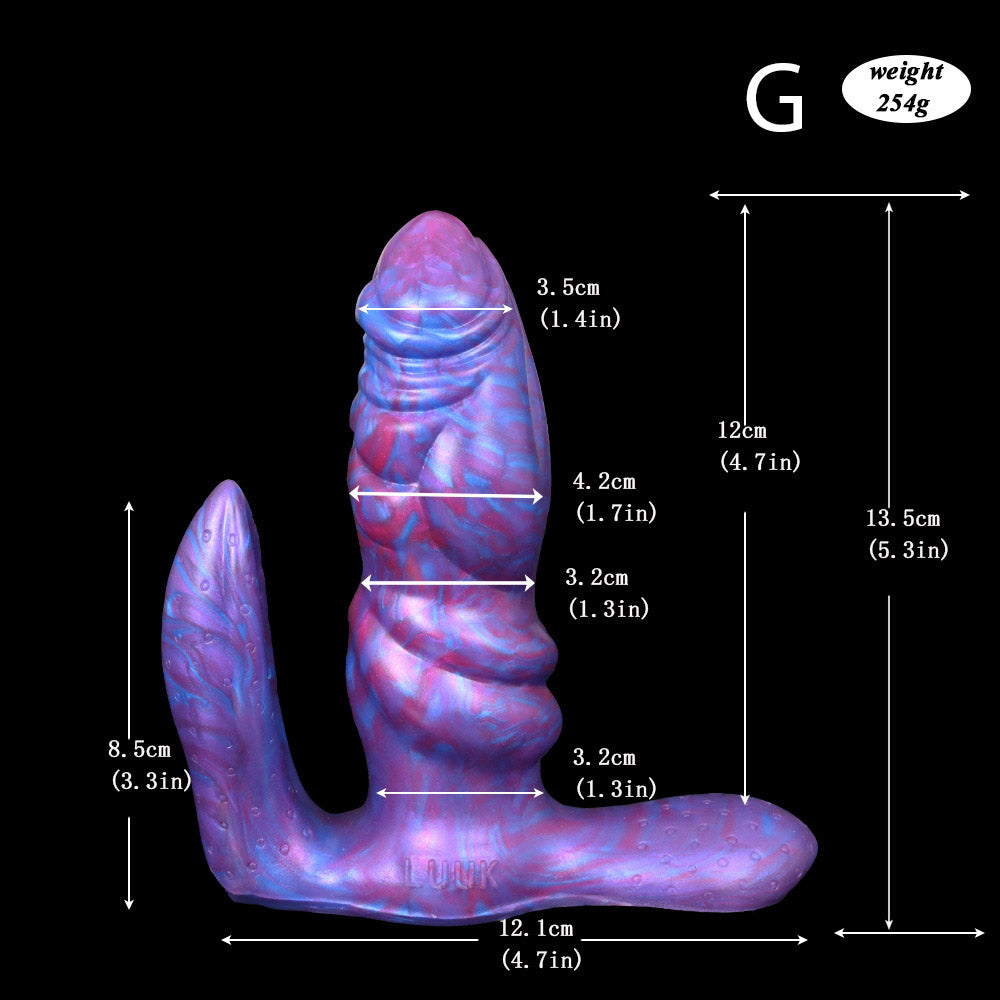 Gode tentacule monstre en silicone avec vibrations de 6 pouces