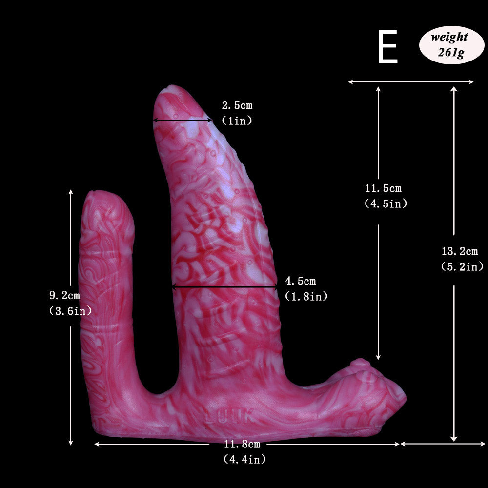 Gode tentacule monstre en silicone avec vibrations de 6 pouces