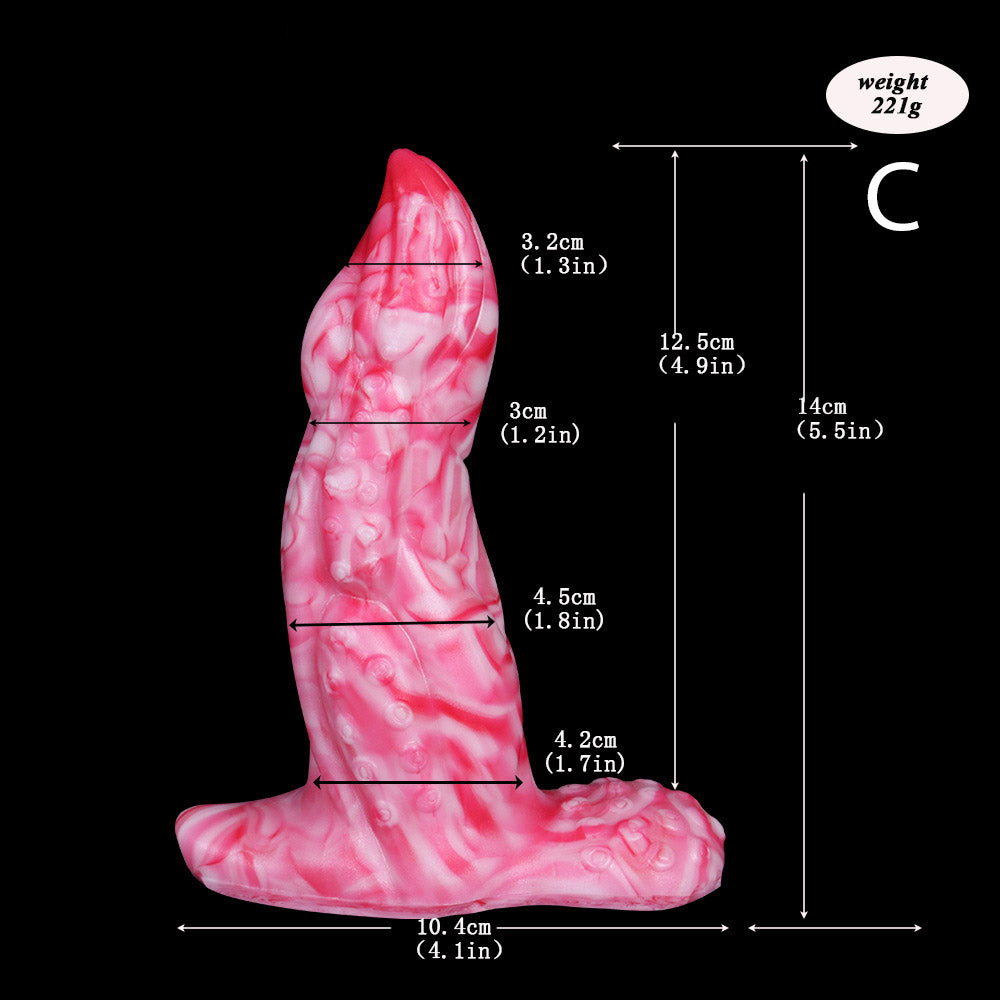 Gode tentacule monstre en silicone avec vibrations de 6 pouces