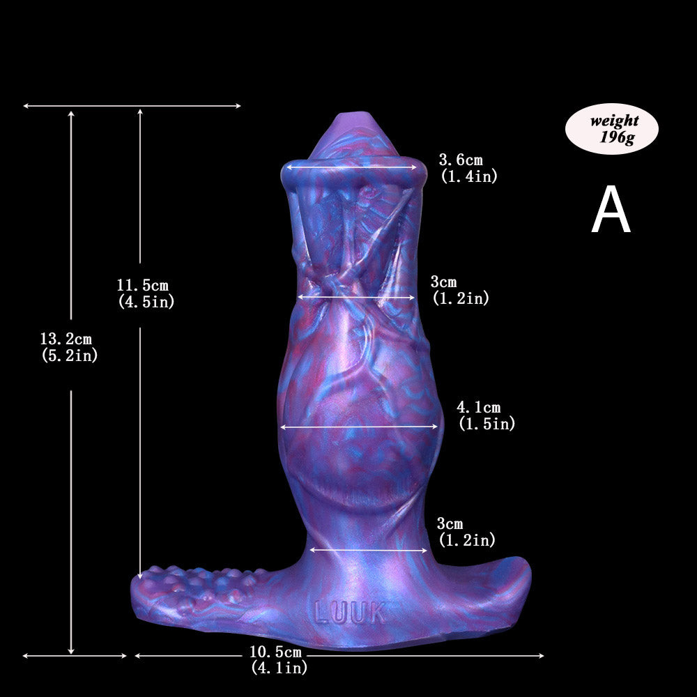Gode tentacule monstre en silicone avec vibrations de 6 pouces