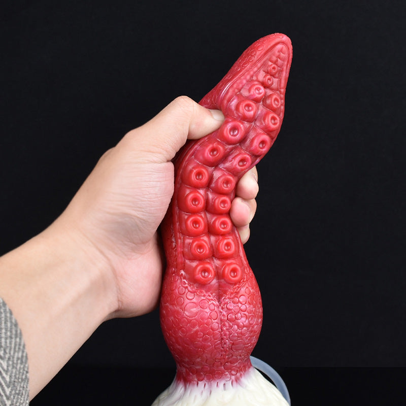 SQUIRTING DILDO ANAL MONSTER 7 INCH RED SOFT