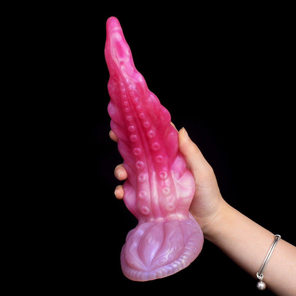 Gode tentacule en silicone de 22,9 cm, rose