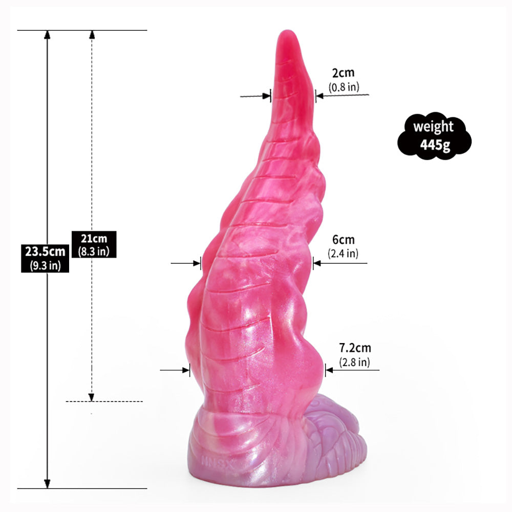 Gode tentacule en silicone de 22,9 cm, rose