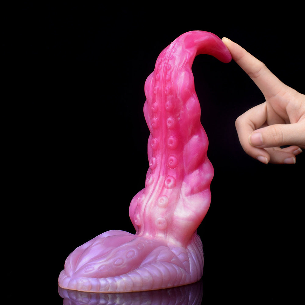 Gode tentacule en silicone de 22,9 cm, rose