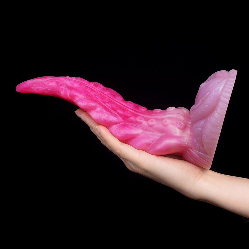 Gode tentacule en silicone de 22,9 cm, rose