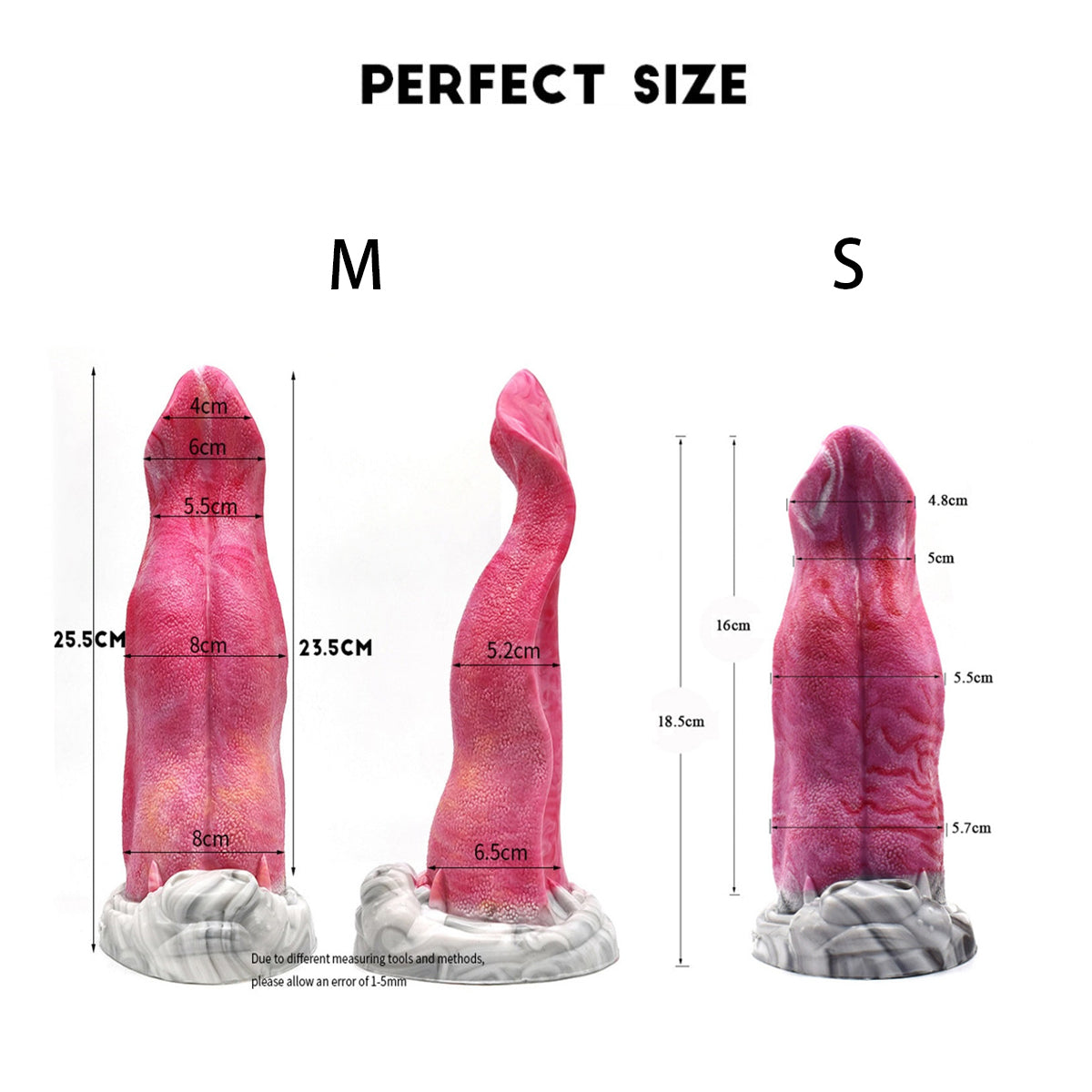 MONSTER DILDO LANGUE SILICONE 10 POUCES ROSE