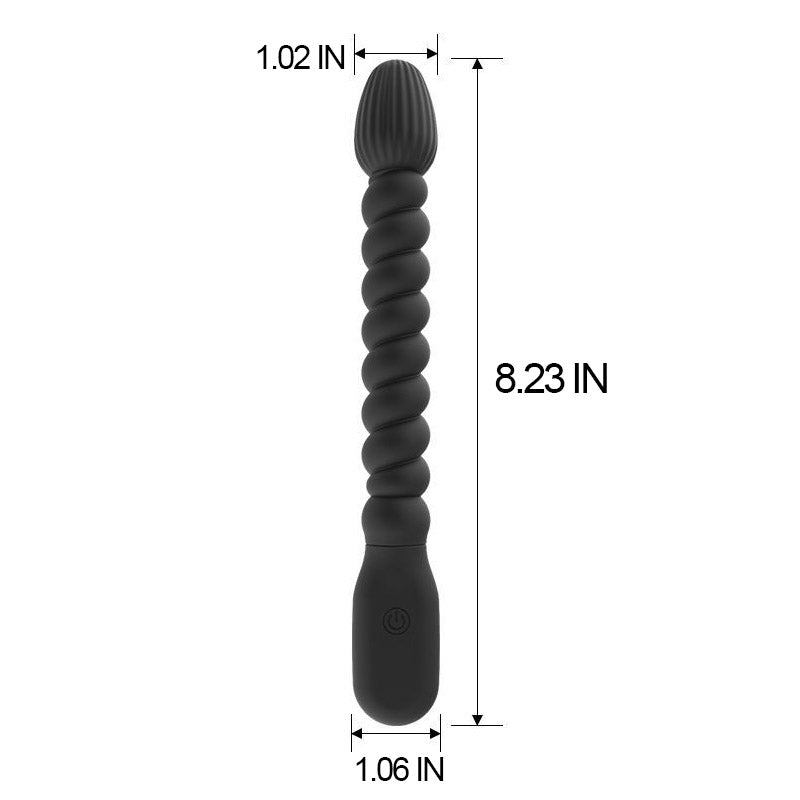 VIBRATAING ANAL TOYS BEGINNER 8 INCH BLACK