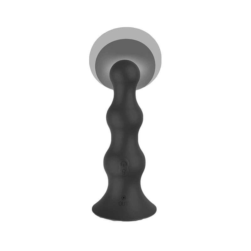 VIBRATING ANAL TOYS BEADED 7 INCH BLACK