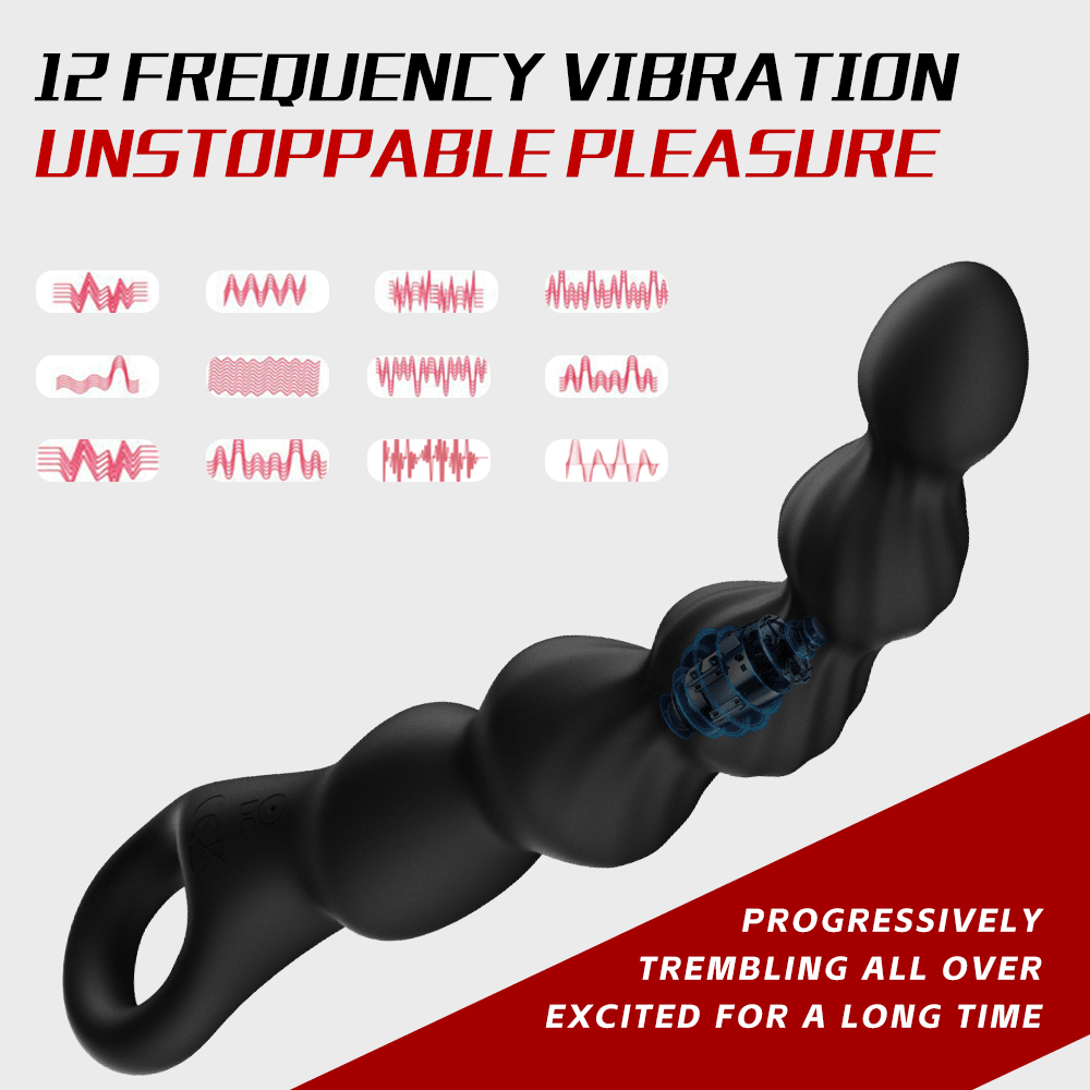 VIBRATING ANAL TOYS MALE BEADED MALE 7 INCH