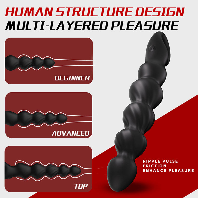 VIBRATING ANAL TOYS MALE BEADED MALE 7 INCH