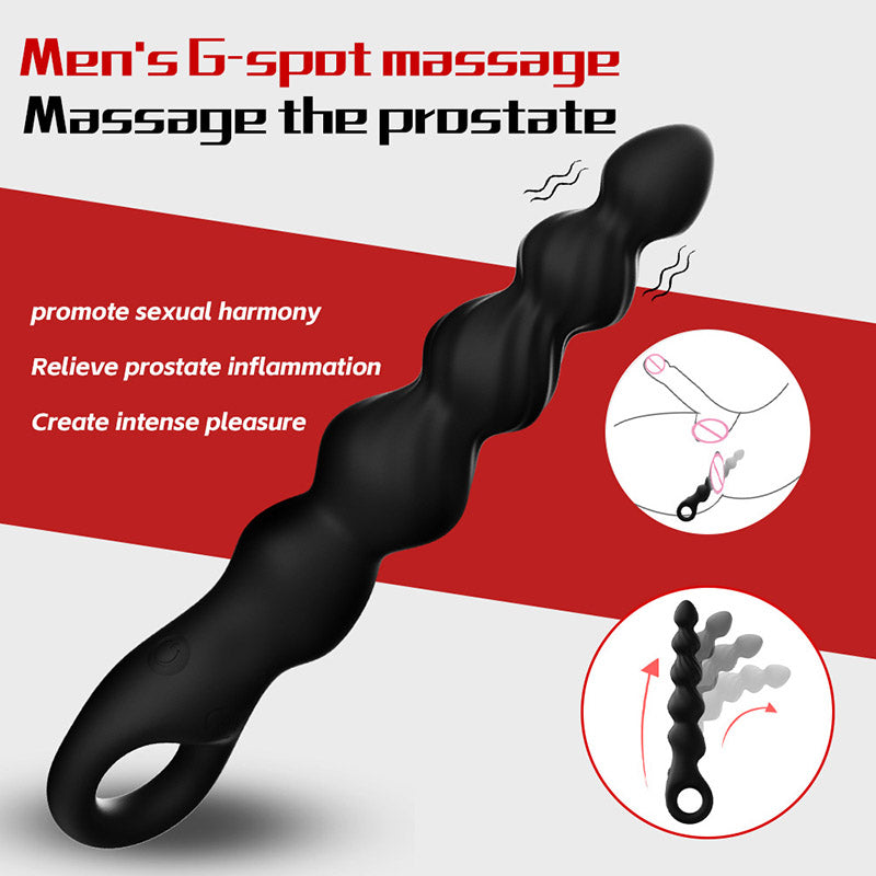 VIBRATING ANAL TOYS MALE BEADED MALE 7 INCH
