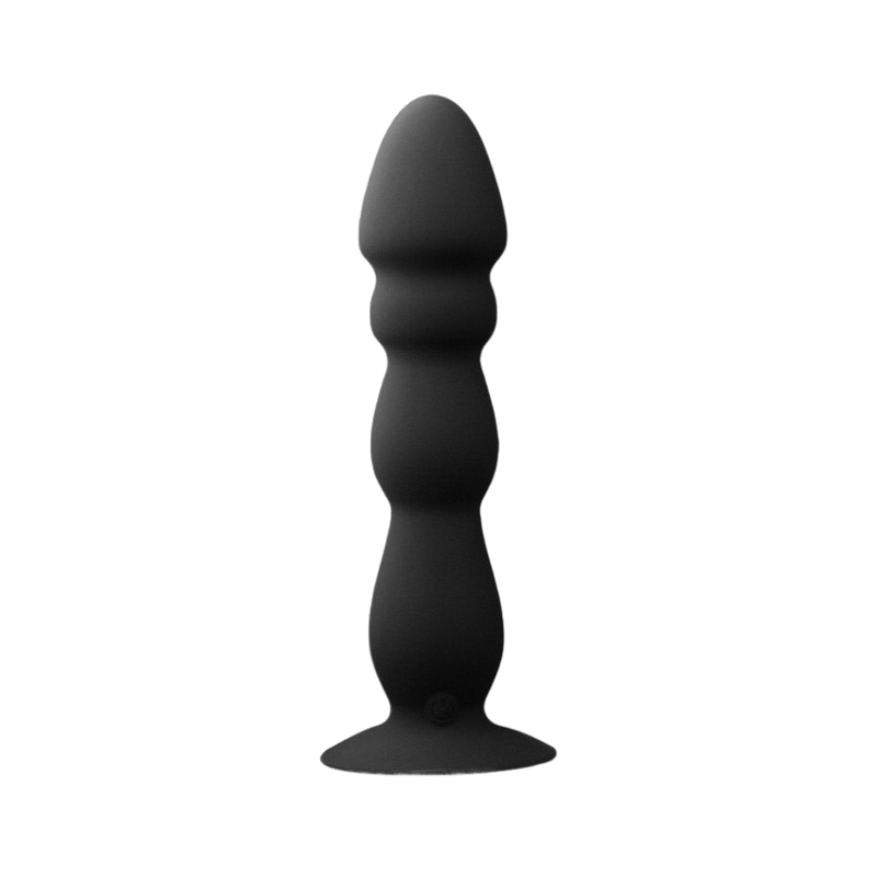 VIBRATING ANAL TOYS FEMALE 6 INCH BLACK