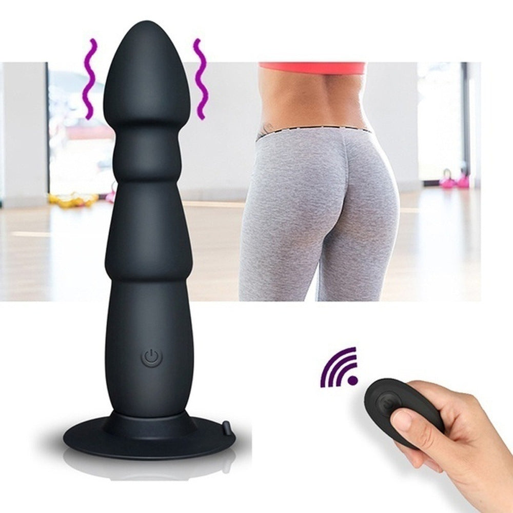VIBRATING ANAL TOYS FEMALE 6 INCH BLACK