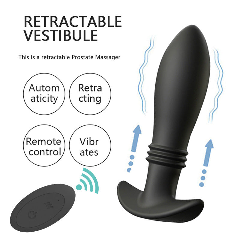 VIBRATING ANAL TOYS FOR MEN 6 INCH BLACK